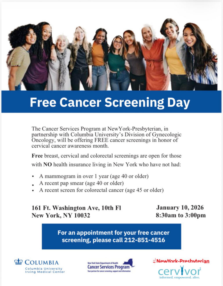 Free Cancer Screening Day / Dia de Detecciones de Cancer Gratuitas ...